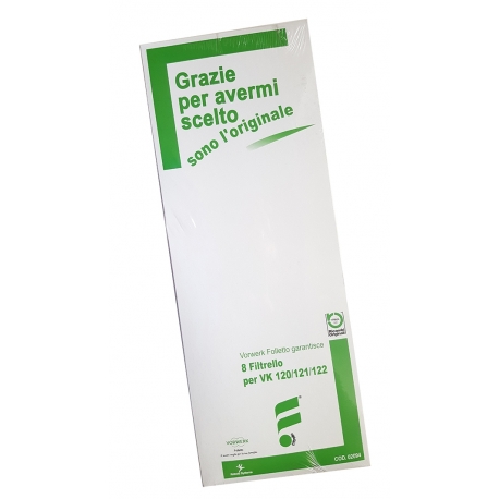 8 SACCHETTI ORIGINALI VORWERK FOLLETTO VK 120 VK 121 VK 122