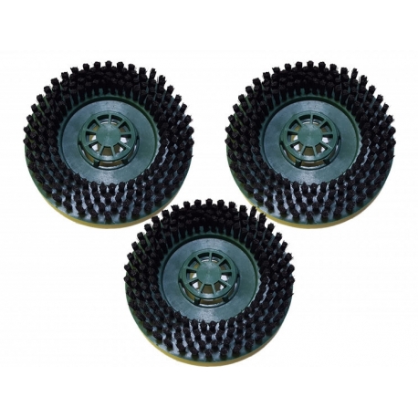 TRIS SPAZZOLE CON SETOLE CORTE PER LUCIDATRICE FOLLETTO PULILUX PL 510 PL 511 PL 512