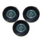 TRIS SPAZZOLE CON SETOLE CORTE PER LUCIDATRICE FOLLETTO PULILUX PL 510 PL 511 PL 512