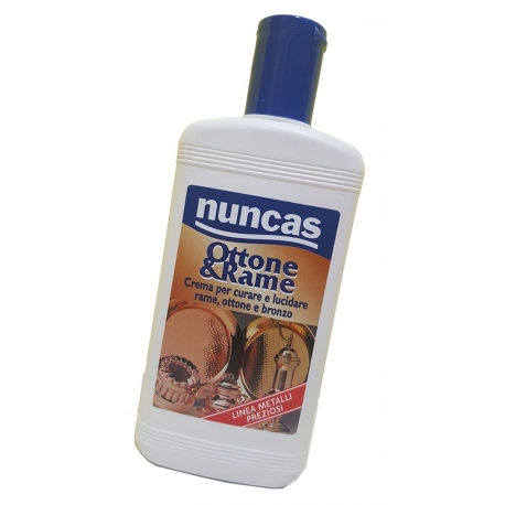 CREMA " NUNCAS " PER LUCIDARE OTTONE BRONZO E RAME
