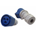 PRESA TRIFASE FEMMINA CON PRESA DI CAVO CORRENTE 220 VOLT -