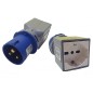 SPINA TRIFASE CON PRESA ITALIANA BIPASSO 10A 16A + SCHUKO