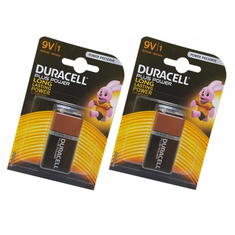 BATTERIE PILA DURACELL 9V ALKALINE PLUS POWER
