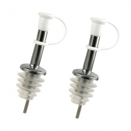 2 TAPPI DOSATORE VERSA OLIO " LINEA SUPER INOX " CON TAPPO