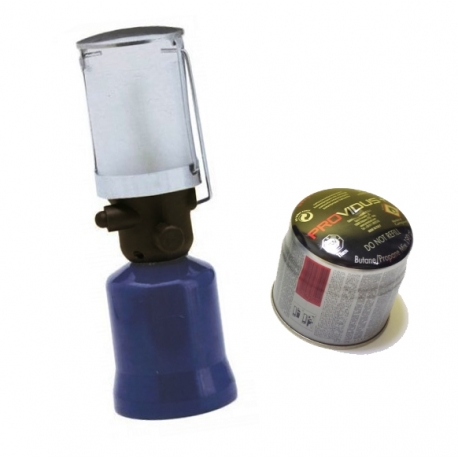 LAMPADA A GAS DA CAMPEGGIO " PROVIDUS+ " DA 200 CANDELE CON CARTUCCIA COMPRESA