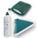 SET ACCESSORI LAVAVETRI ORIGINALE VORWERK FOLLETTO COMPLETO SPAZZOLA + PANNO + DETERGENTE
