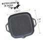 PIASTRA BISTECCHIERA IN GHISA 23X23 ANTIADERENTE PER GRIGLIATA PIASTRA BISTECCHIERA IN GHISA 23X23 ANTIADERENTE PER GRIGLIATA