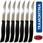 12 COLTELLI INTERAMENTE SEGHETTATI TRAMONTINA INOX MANICO PLASTICA