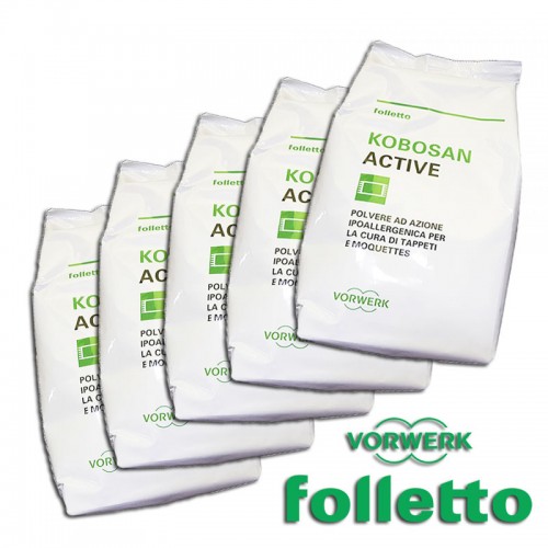 DETERGENTE KOBOSAN PACCO 5PZ ORIGINALE VORWERK FOLLETTO