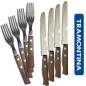 SET 24pz FORCHETTE + COLTELLI TRAMONTINA PUNTA CURVA LAMA SEGHETTATA MANICO LEGNO SET 24pz FORCHETTE + COLTELLI TRAMONTINA PUNTA CURVA LAMA SEGHETTATA MANICO LEGNO