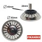 TAPPO FILTRO LAVELLO ORIGINALE FRANKE IN ACCIAIO 83mm DIAMETRO 60mm ALTEZZA