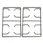 COPPIA DI GRIGLIE SMALTATE NERE PER PIANO COTTURA CUCINA SMEG 4F  GRG634