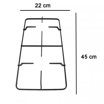 COPPIA DI GRIGLIE SMALTATE PER PIANO CUCINA WHIRPOOL IGNIS
