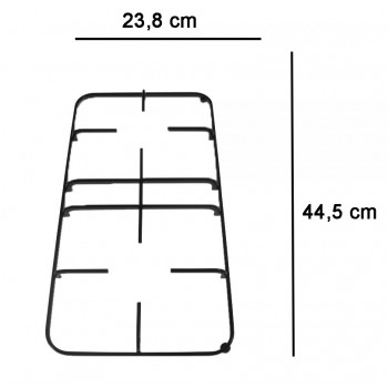 COPPIA DI GRIGLIE SMALTATE NERE PER PIANO COTTURA CUCINA GASFIRE 645