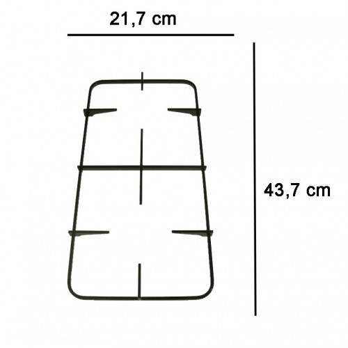 COPPIA DI GRIGLIE SMALTATE NERE PER PIANO COTTURA CUCINA GLEM GAS 538