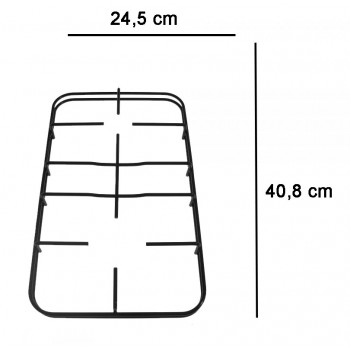 COPPIA DI GRIGLIE SMALTATE NERE PER PIANO COTTURA CUCINA NARDI 435
