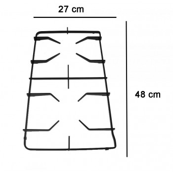 COPPIA DI GRIGLIE SMALTATE NERE PER PIANO COTTURA CUCINA SMEG 585