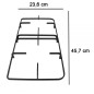 COPPIA DI GRIGLIE SMALTATE NERE PER CUCINA HOTPOINT ARISTON INDESIT 566