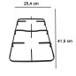 COPPIA DI GRIGLIE SMALTATE NERE PER CUCINA HOTPOINT ARISTON INDESIT 587