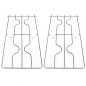 COPPIA DI GRIGLIE IN FILO CROMATO PER PIANO COTTURA CUCINA TECNOGAS GRF352 COPPIA DI GRIGLIE IN FILO CROMATO PER PIANO COTTURA CUCINA TECNOGAS GRF352