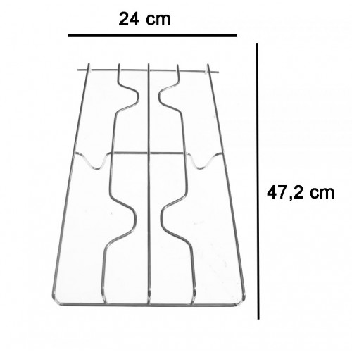 COPPIA DI GRIGLIE IN FILO CROMATO PER PIANO COTTURA CUCINA TECNOGAS GRF352