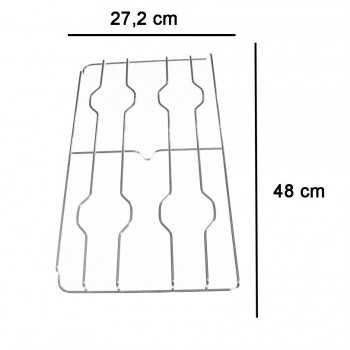 COPPIA DI GRIGLIE CROMATE PER PIANO COTTURA CUCINA ELBA GRF 377-378