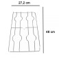 COPPIA DI GRIGLIE CROMATE PER PIANO COTTURA CUCINA ELBA GRF 377-378