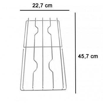 COPPIA DI GRIGLIE CROMATE PER PIANO COTTURA CUCINA SMALVIC GRF327