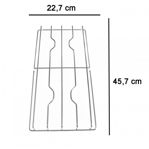COPPIA DI GRIGLIE CROMATE PER PIANO COTTURA CUCINA SMALVIC GRF327