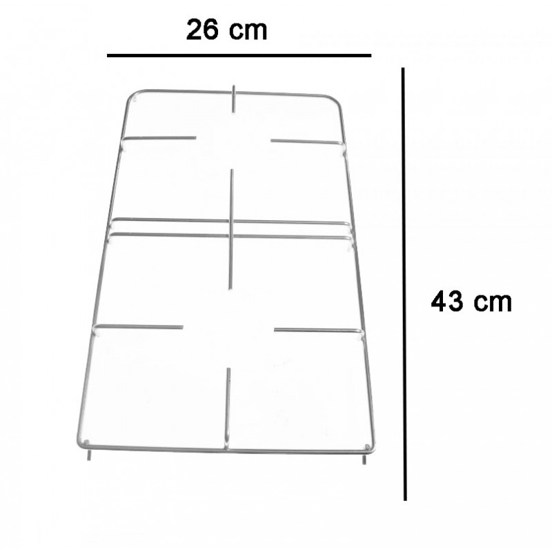 COPPIA DI GRIGLIE CROMATE PER PIANO COTTURA CUCINA IGNIS WHIRPOOL 051 052