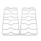 COPPIA DI GRIGLIE CROMATE PER CUCINA HOTPOINT ARISTON INDESIT GRF206