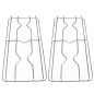 COPPIA DI GRIGLIE CROMATE PER CUCINA SOVRANA GRIGLIA GRF228 COPPIA DI GRIGLIE CROMATE PER CUCINA SOVRANA GRIGLIA GRF228