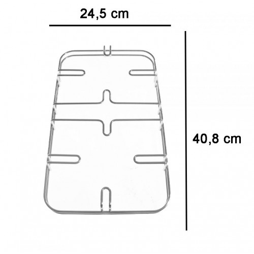 COPPIA DI GRIGLIE CROMATE PER PIANO COTTURA CUCINA NARDI GRF072