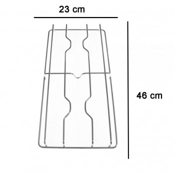 COPPIA DI GRIGLIE CROMATE PER PIANO COTTURA CUCINA ELBA DE LONGHI GRF304
