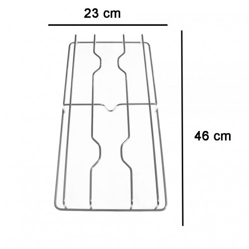 COPPIA DI GRIGLIE CROMATE PER PIANO COTTURA CUCINA ELBA DE LONGHI GRF304