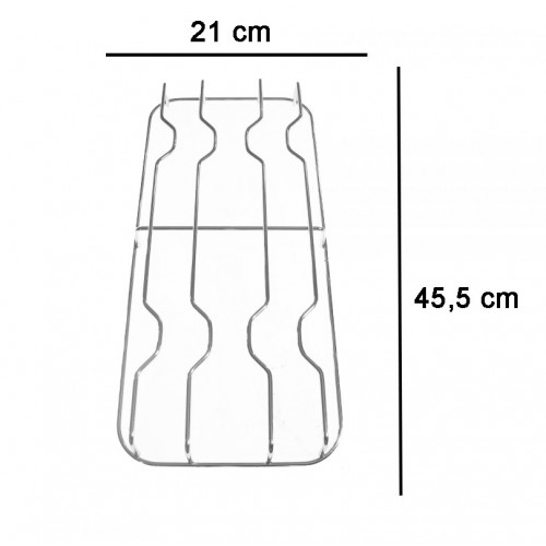 COPPIA DI GRIGLIE CROMATE PER PIANO COTTURA CUCINA NARDI GRF254