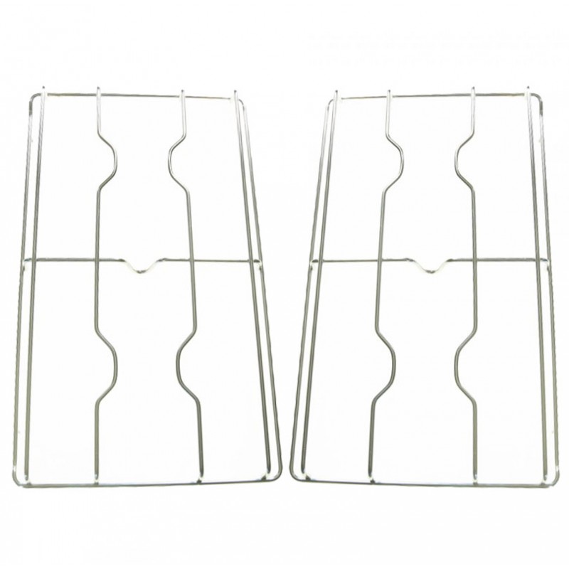 COPPIA DI GRIGLIE CROMATE PER CUCINA AREILOS GRF380