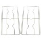 COPPIA DI GRIGLIE CROMATE PER CUCINA AREILOS GRF380