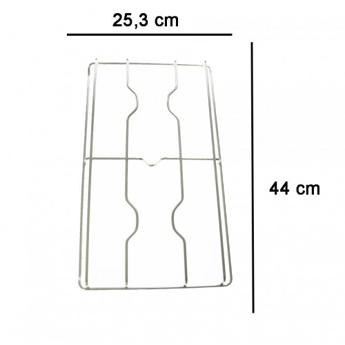 COPPIA DI GRIGLIE CROMATE PER CUCINA AREILOS GRF380