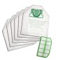 12 SACCHETTI + FILTRO PER VORWERK FOLLETTO VK200 VK220S