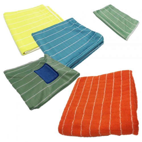 KIT 5 PEZZI PANNI IN BAMBOO ECOLOGICI ANTIBATTERICI SUPER ASSORBENTI