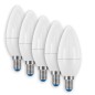 5x LAMPADINE A LED CANDELA E14 LUCE FREDDA BIANCA 7W