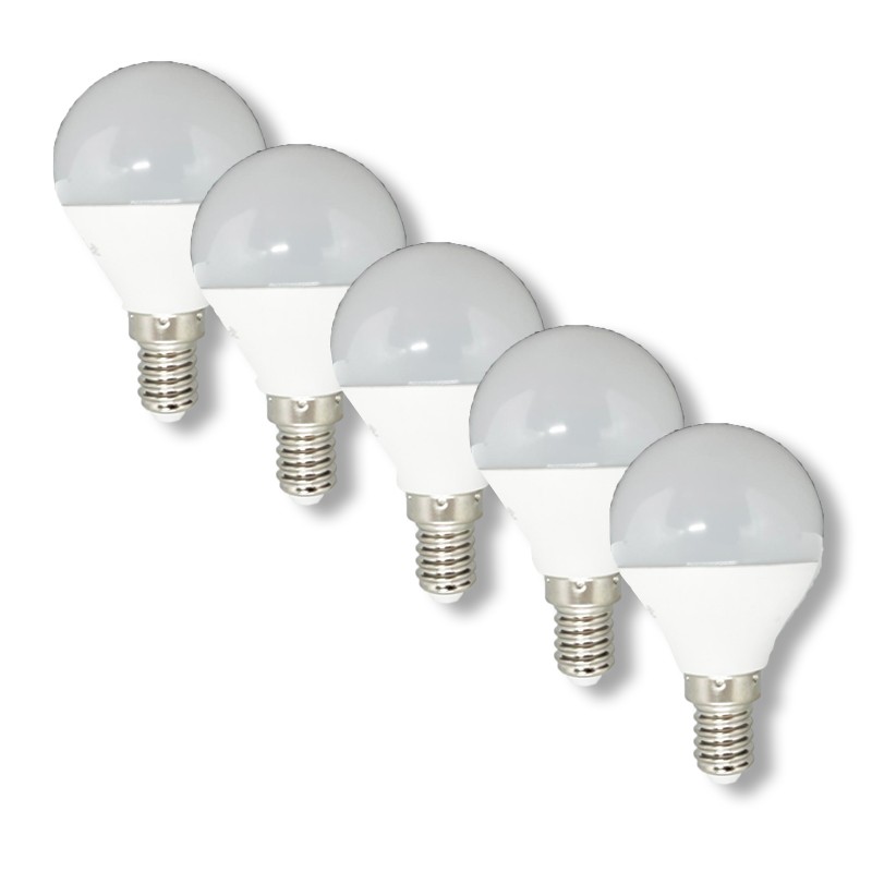 LAMPADINE A LED 7W LUCE FREDDA 6500K E14 PALLINA