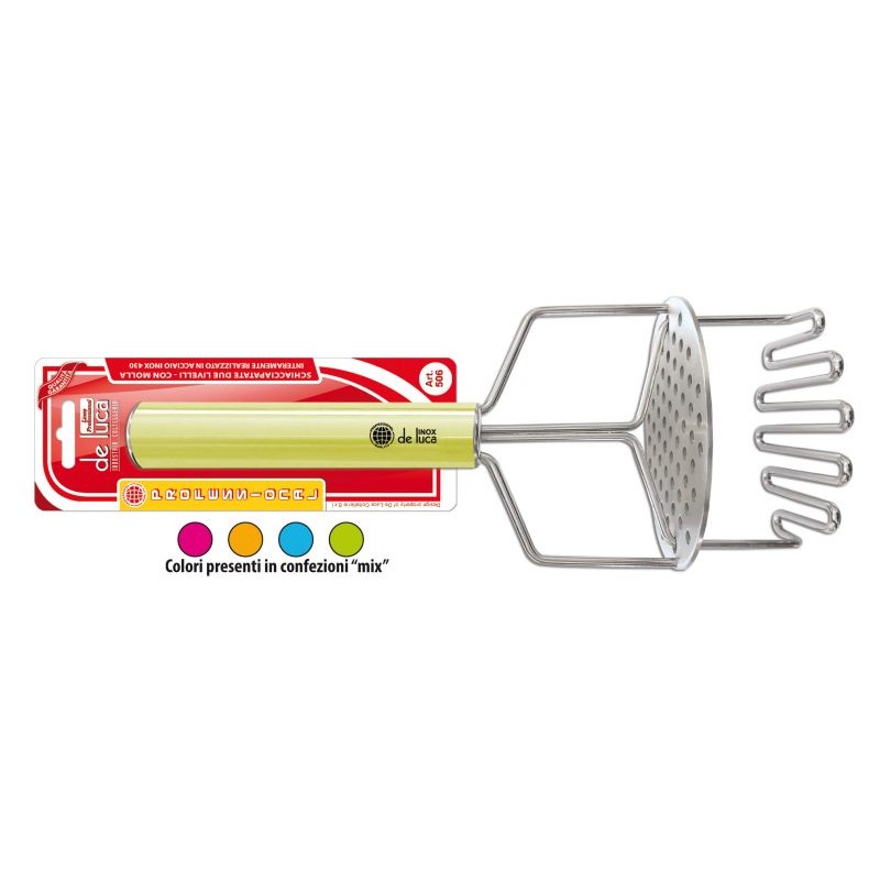 SCHIACCIAPATATE DUE LIVELLI CON MOLLA FORI 5mm DE LUCA