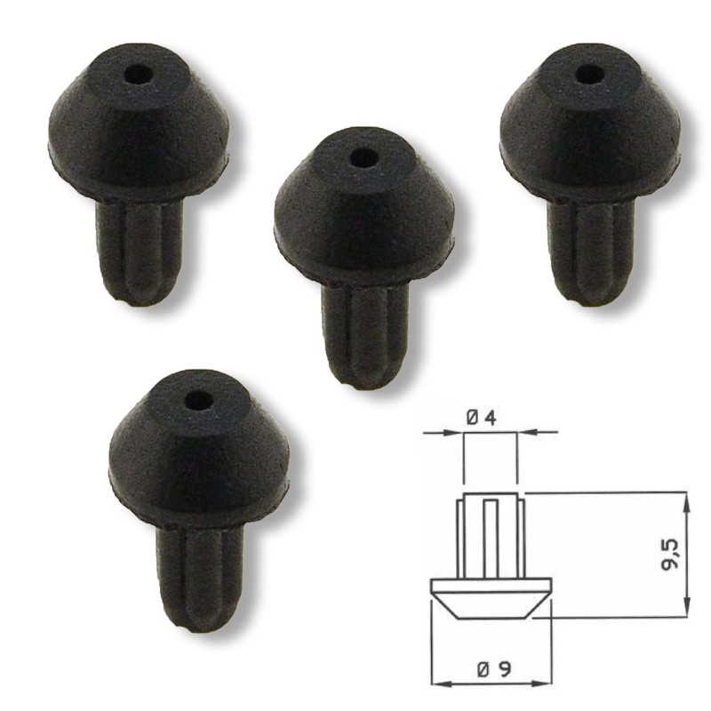 4 GOMMINI ANTIGRAFFIO PER GRIGLIE SOVRANA GASFIRE CANDY GP13