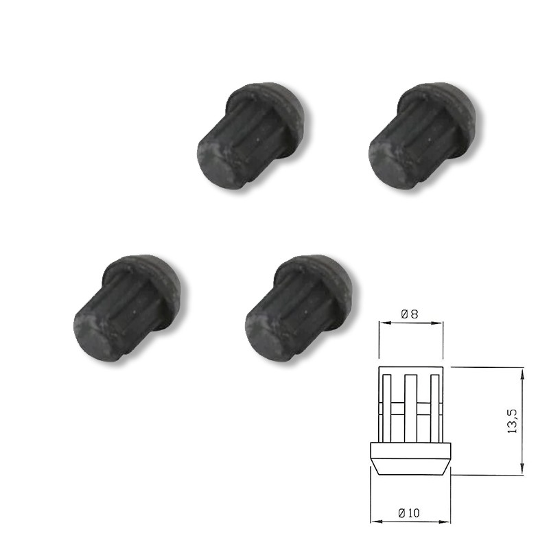 4 GOMMINI ANTIGRAFFIO PER GRIGLIE FITTING FOSTER GP03