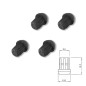 4 GOMMINI ANTIGRAFFIO PER GRIGLIE FITTING FOSTER GP03