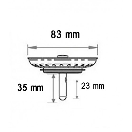 COPPIA TAPPO FILTRO LAVELLO 83 MM UNIVERSALE LAVANDINO HOTPOINT ARISTON FRANKE FOSTER