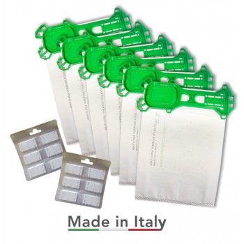 Sacchetti Folletto VK120-121-122 16 pz + 20 Profumi Verdi Adattabili kit -  C.A.R.E. Service Shop Online