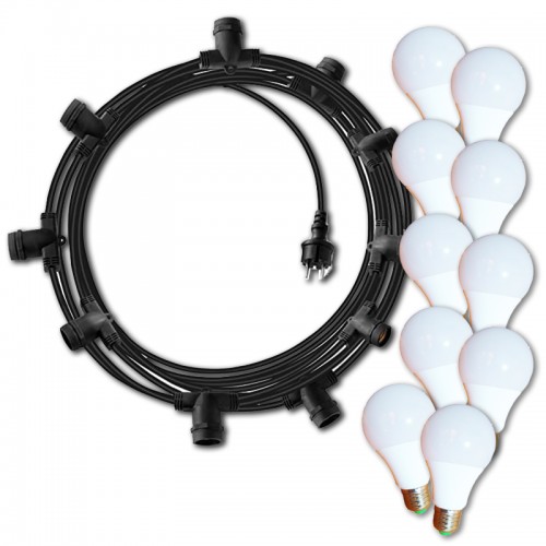Vendita Online Catena Luminosa 10m con 10 Lampadine Led e27